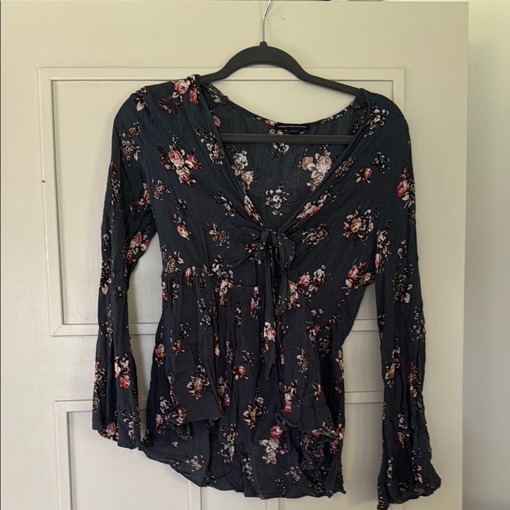 Floral Black Women's Top